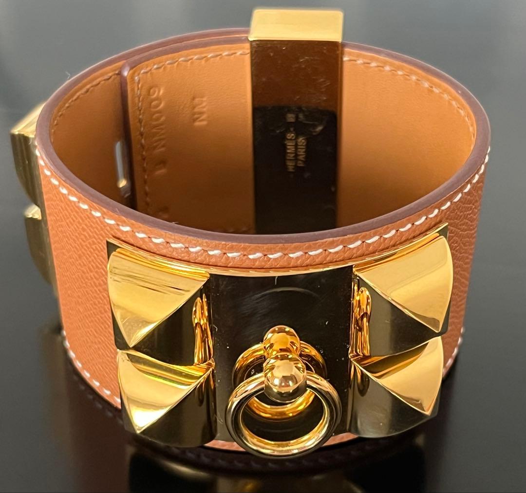⭐️美品　HERMES エルメス　レザーブレスレット　コリエドシアン　ゴールド