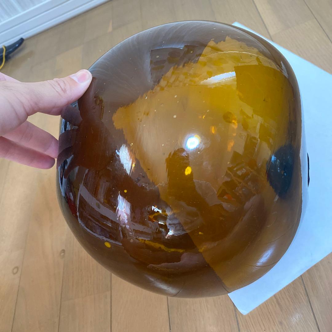 ガラス玉 浮き玉 茶色