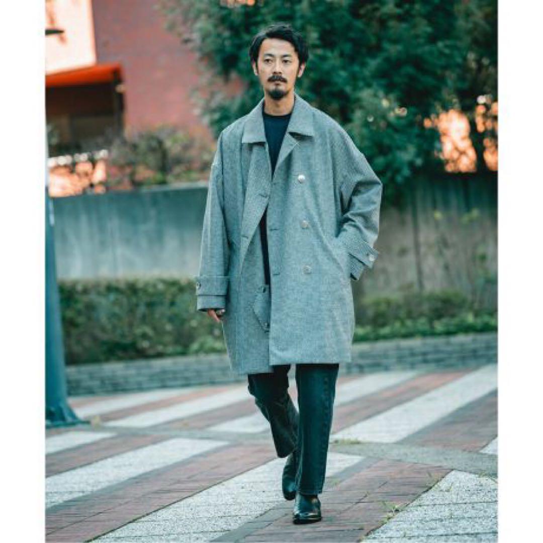 試着のみ】マッキントッシュ ハンビー ハウンドトゥース グレー ダブル