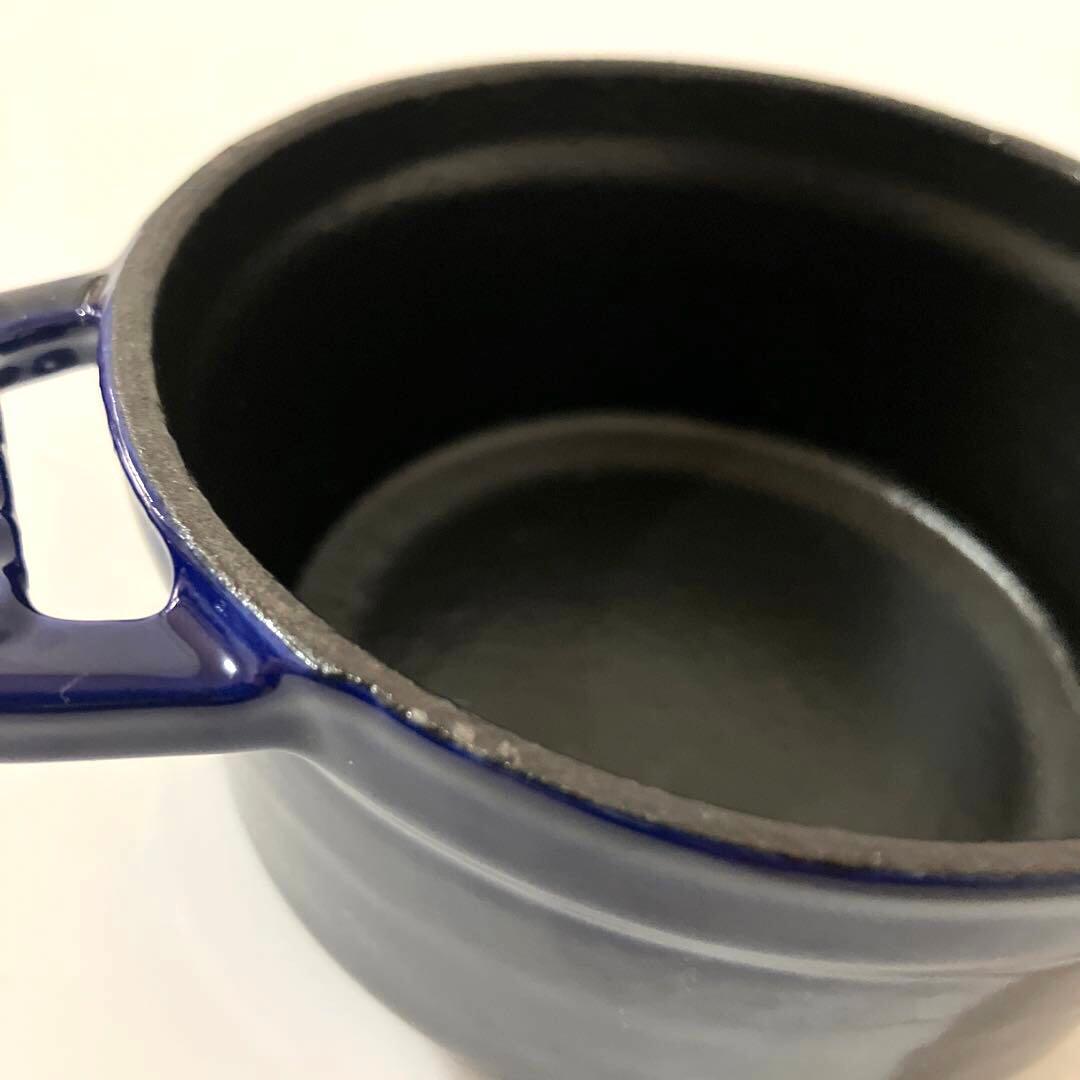 【未使用】staub ストウブ ピコ ココット ラウンド 10cm ブルー