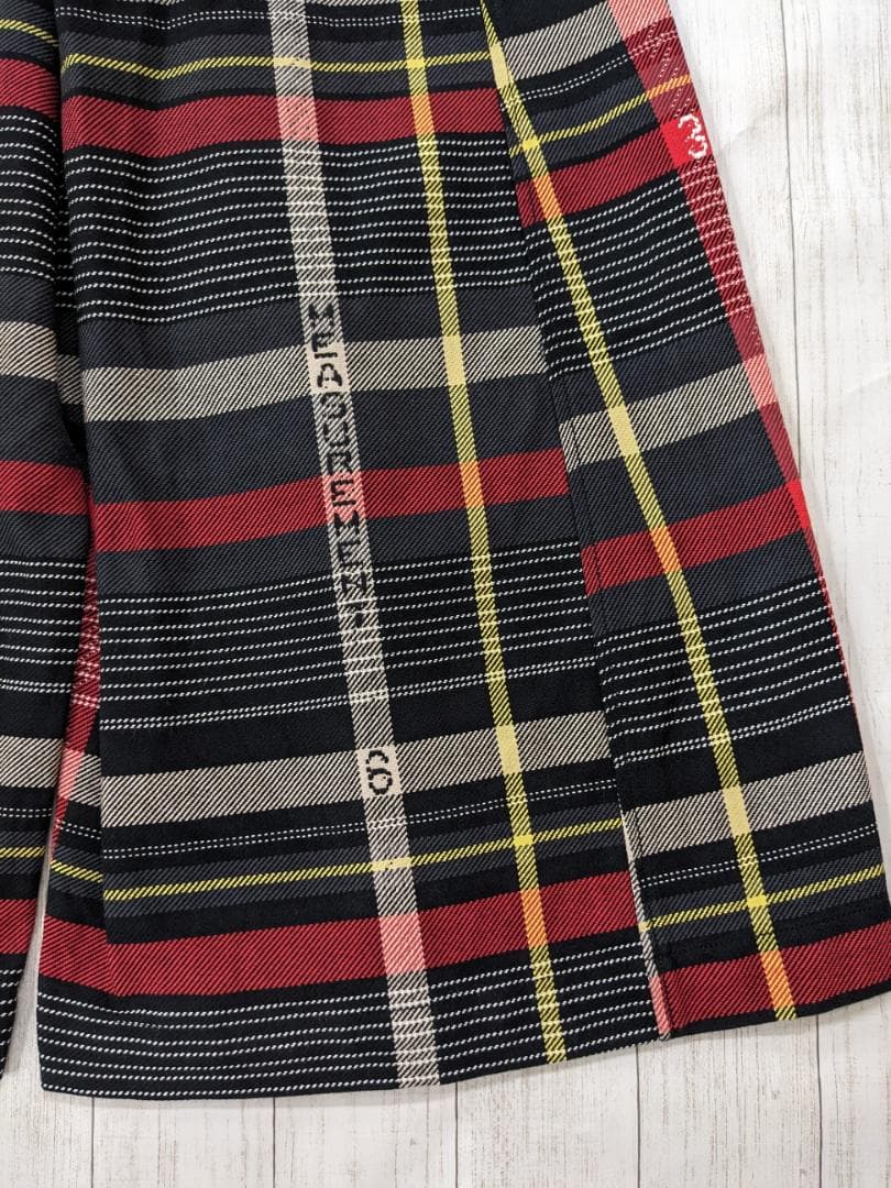 ヘンリックヴィブスコブ/袴チェックパンツ/ナンバリング ジャガード柄ワイドパンツ