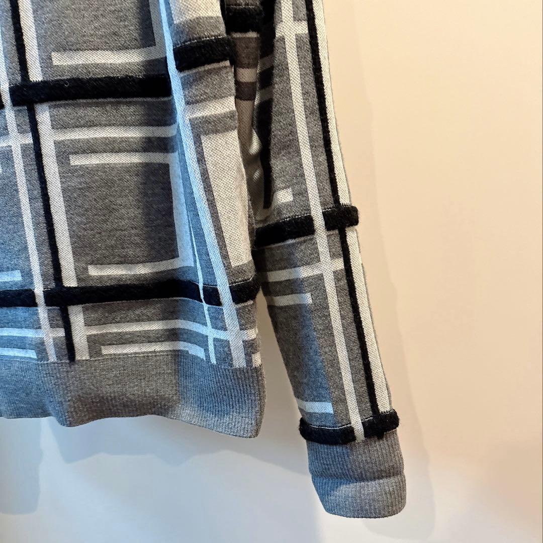 美品★ MARK&LONA ニット 保温 セーター グレー マーク&ロナ 正規品