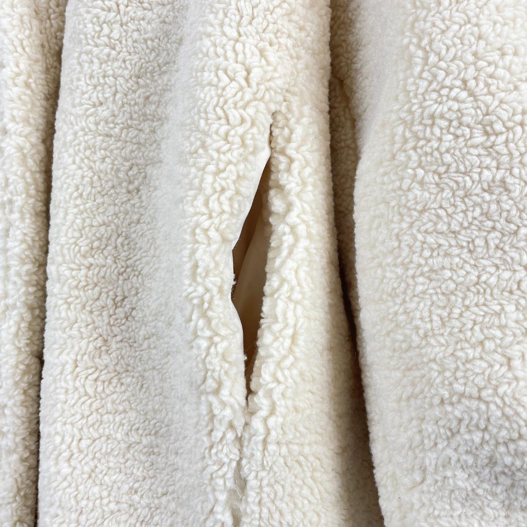 /mm様ZARAアイボリー ボア ロングコート テディベア