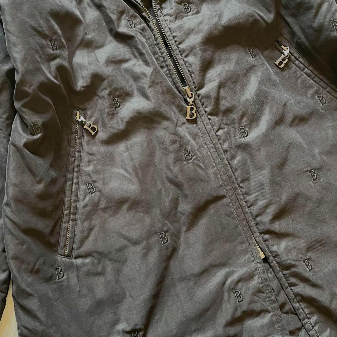 希少✨BURBERRY　バーバリー　ロングコート　裏チェック　ロゴ刺繍　ブラック