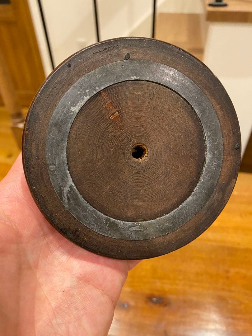 アンティーク 飴色で珍しい小ぶり　木製　かせくり機