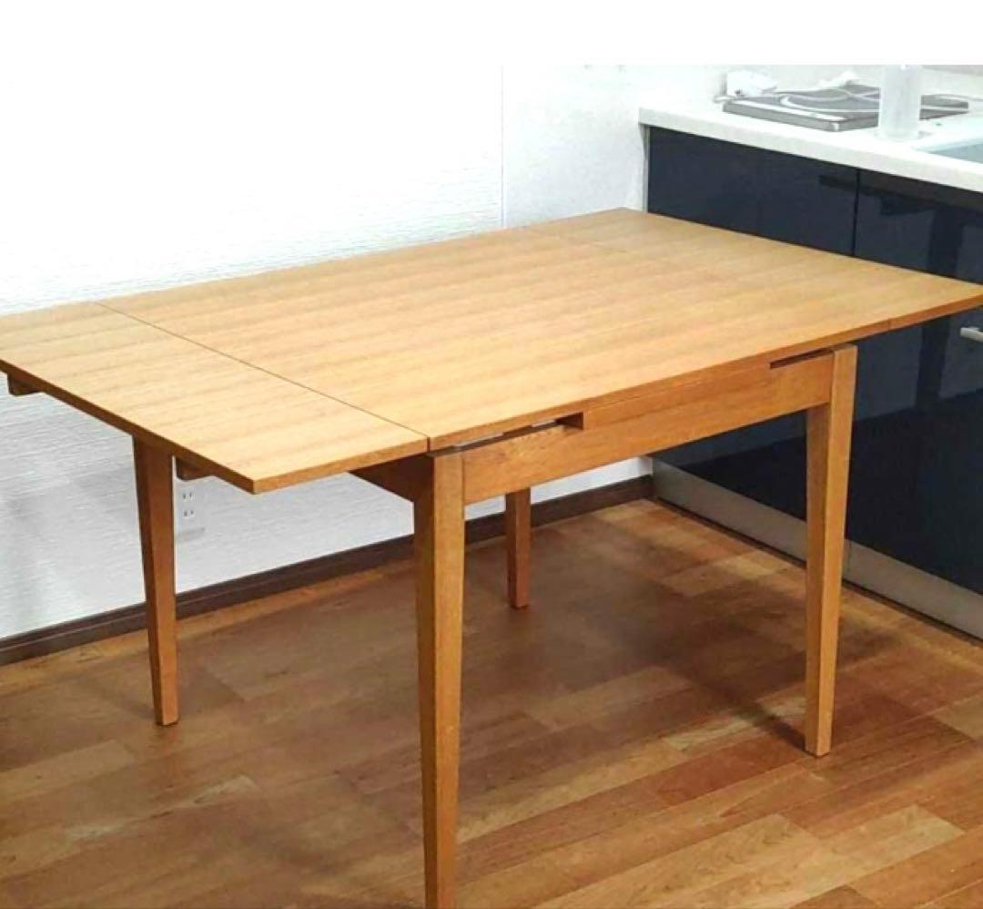 ninoさま専用分　無印良品ダイニングテーブル エクステンションテーブル タモ材