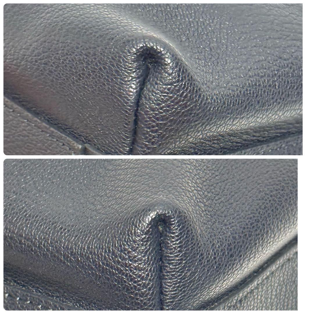 ポールスミス ボディバッグ シグネチャーストライプ レザー ネイビー