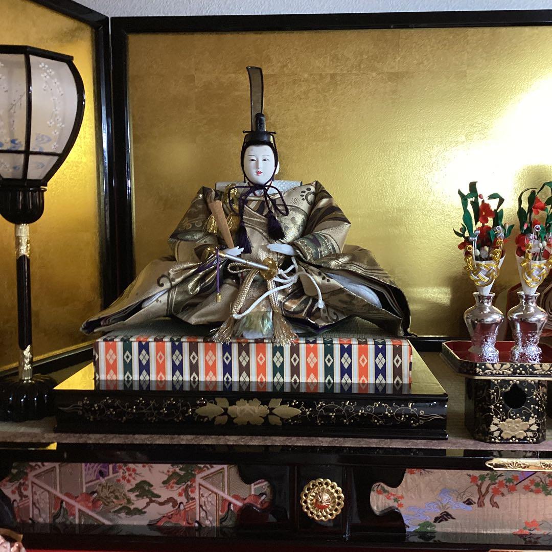 雛人形 七段飾り 西陣織高級金襴 難波 45号 熊倉基安作 中古品 - メルカリ