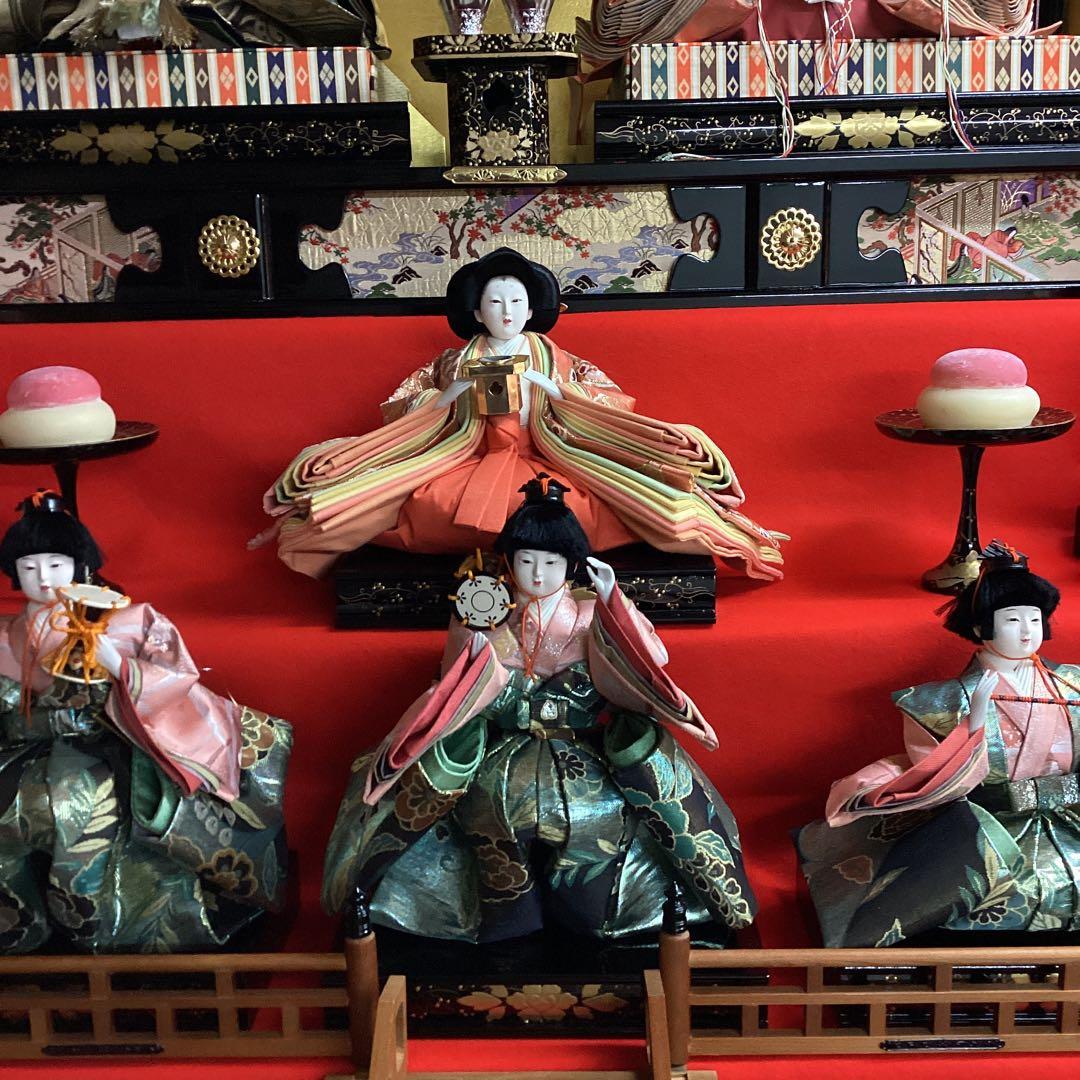 雛人形 七段飾り 西陣織高級金襴 難波 45号 熊倉基安作 中古品 - メルカリ