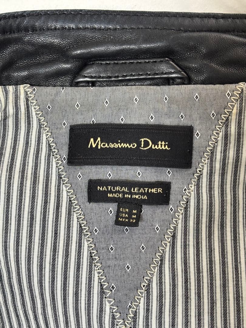 riri様 Massimo Dutti ライダース レザージャケット ブラック