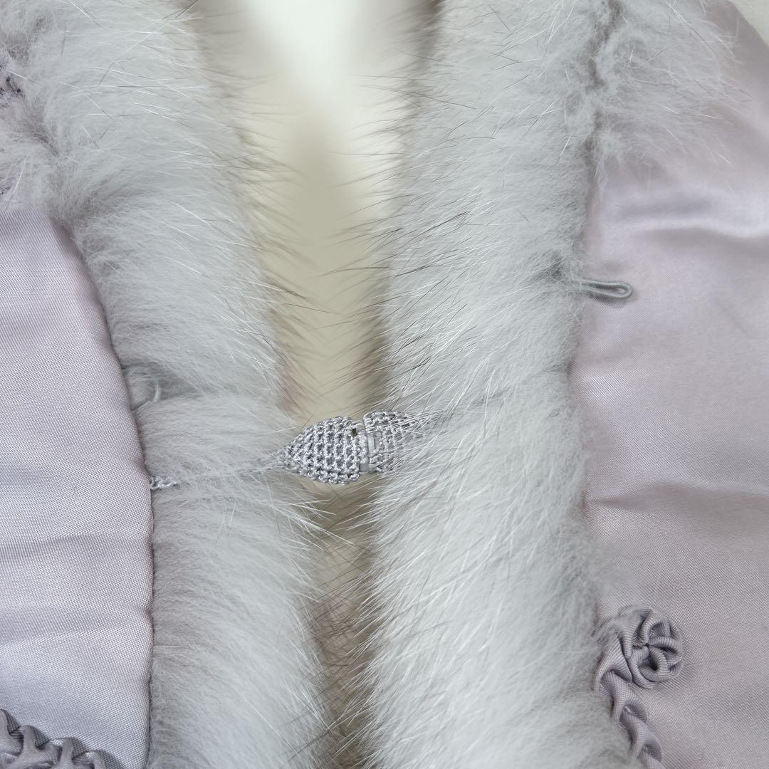 未使用級　サガフォックス　銀サガ　本毛皮　フォックス　ショール　マフラー　成人式