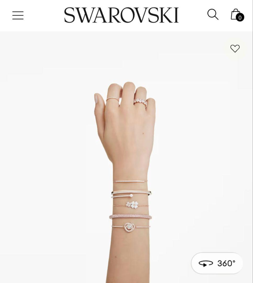 ほぼ新品 SWAROVSKI Latisha お花 ブレスレット スワロフスキー