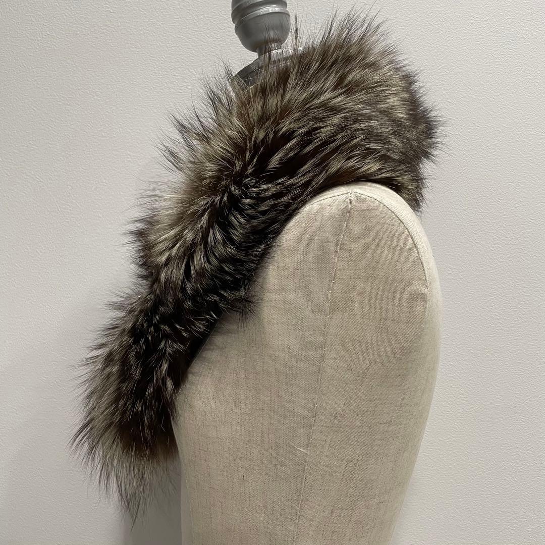 SAGA FOX シルバーフォックス 本毛皮 高級 ショール シルバー A24