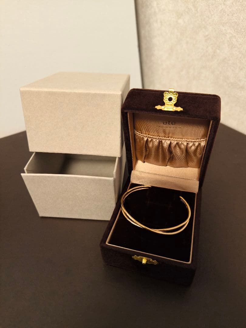 ete エテ　ゴールド クロス バングル　シルバー925