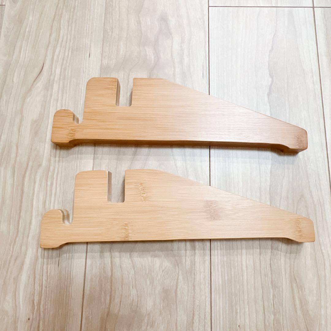 スケートボード フロアスタンド バンブー ディスプレイ ホルダー ナチュラル