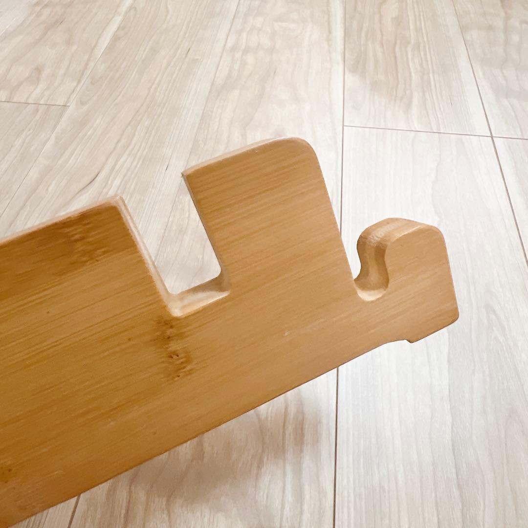 スケートボード フロアスタンド バンブー ディスプレイ ホルダー ナチュラル