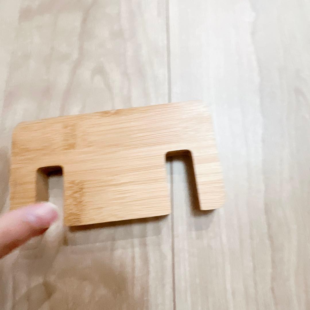 スケートボード フロアスタンド バンブー ディスプレイ ホルダー ナチュラル