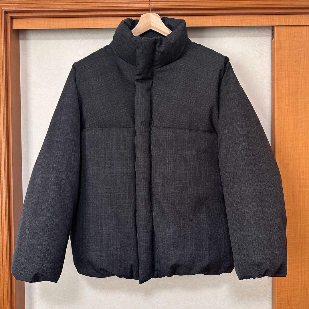 ジャケット・アウター WOOL GABA IRREGULAR SLEEVE LOOSE PUFFER