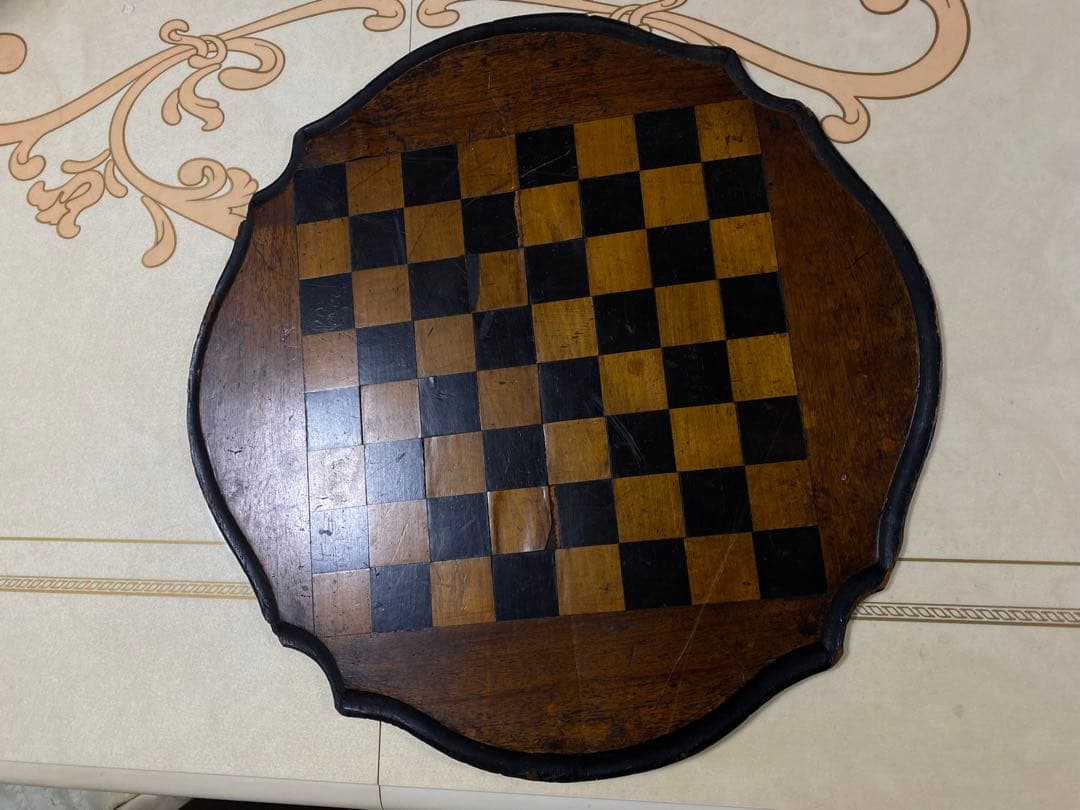 最終値下げ❗️1850-1900sUKアンティークウッドチェス盤
