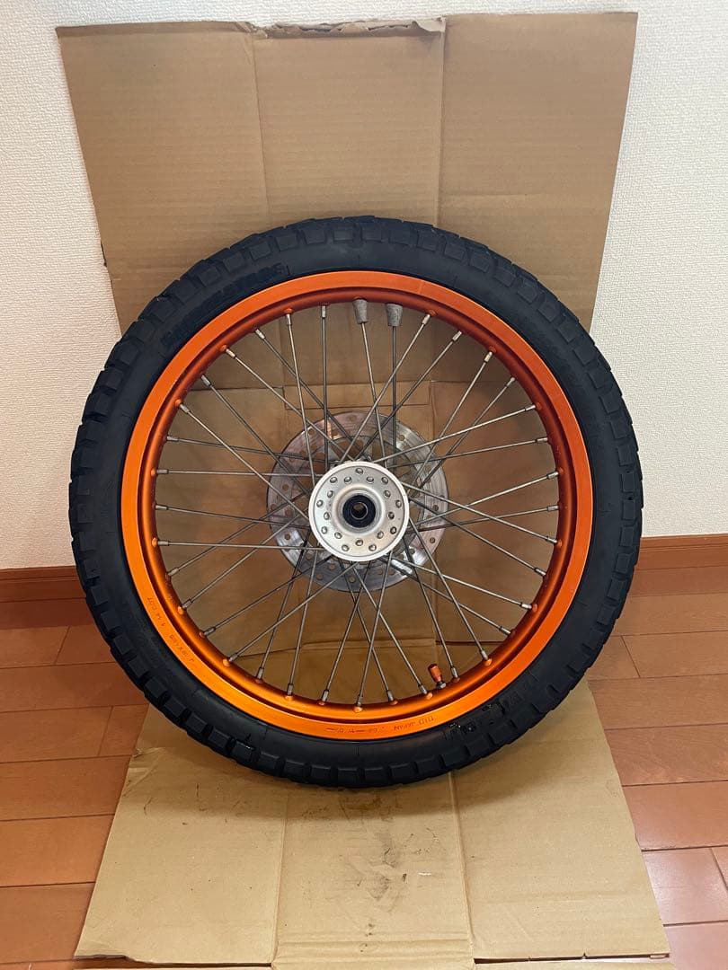 トリッカー　フロントホイール　オレンジ　他にリアホイール出品ありセット値引き可能