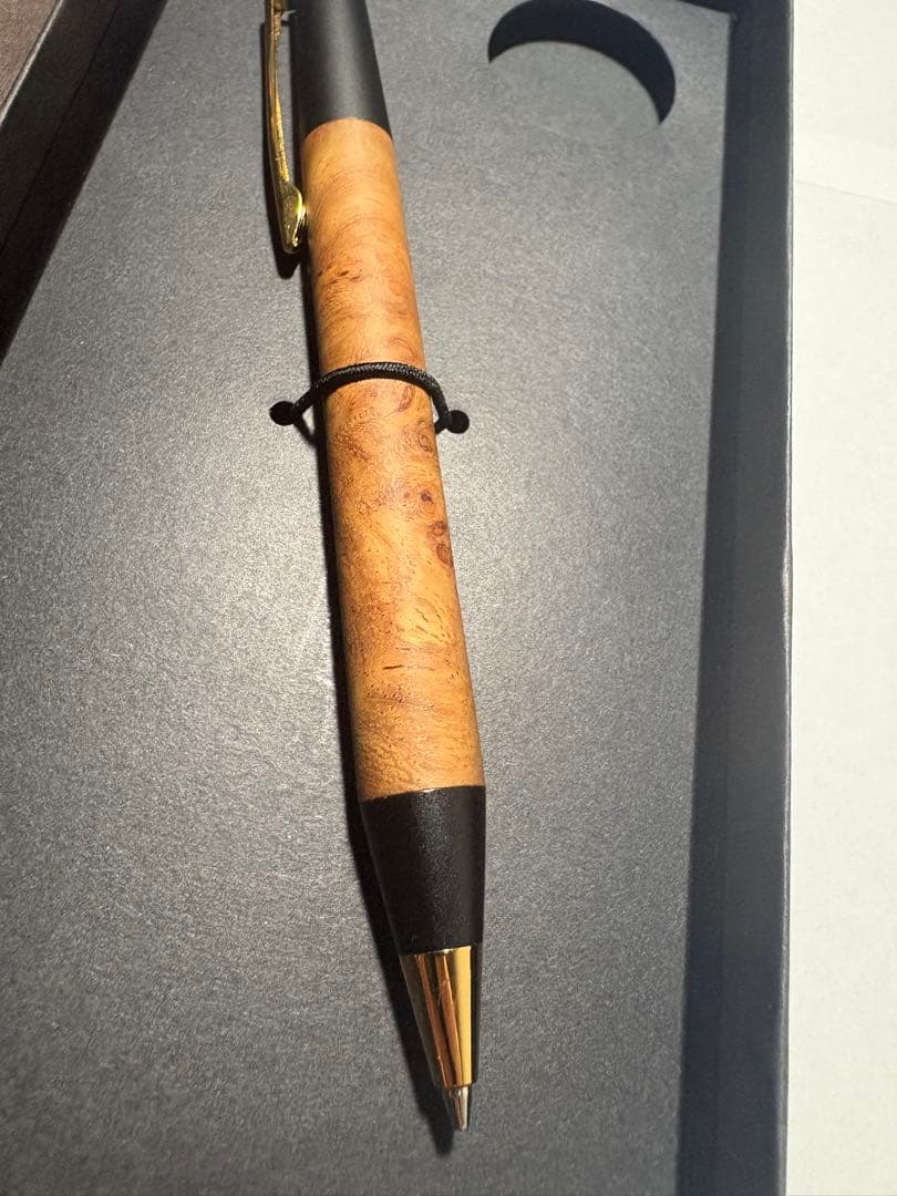 野原工芸似シャーペン　0.5m MIKU屋　花梨瘤杢　　工房楔　こぶた工房　木軸