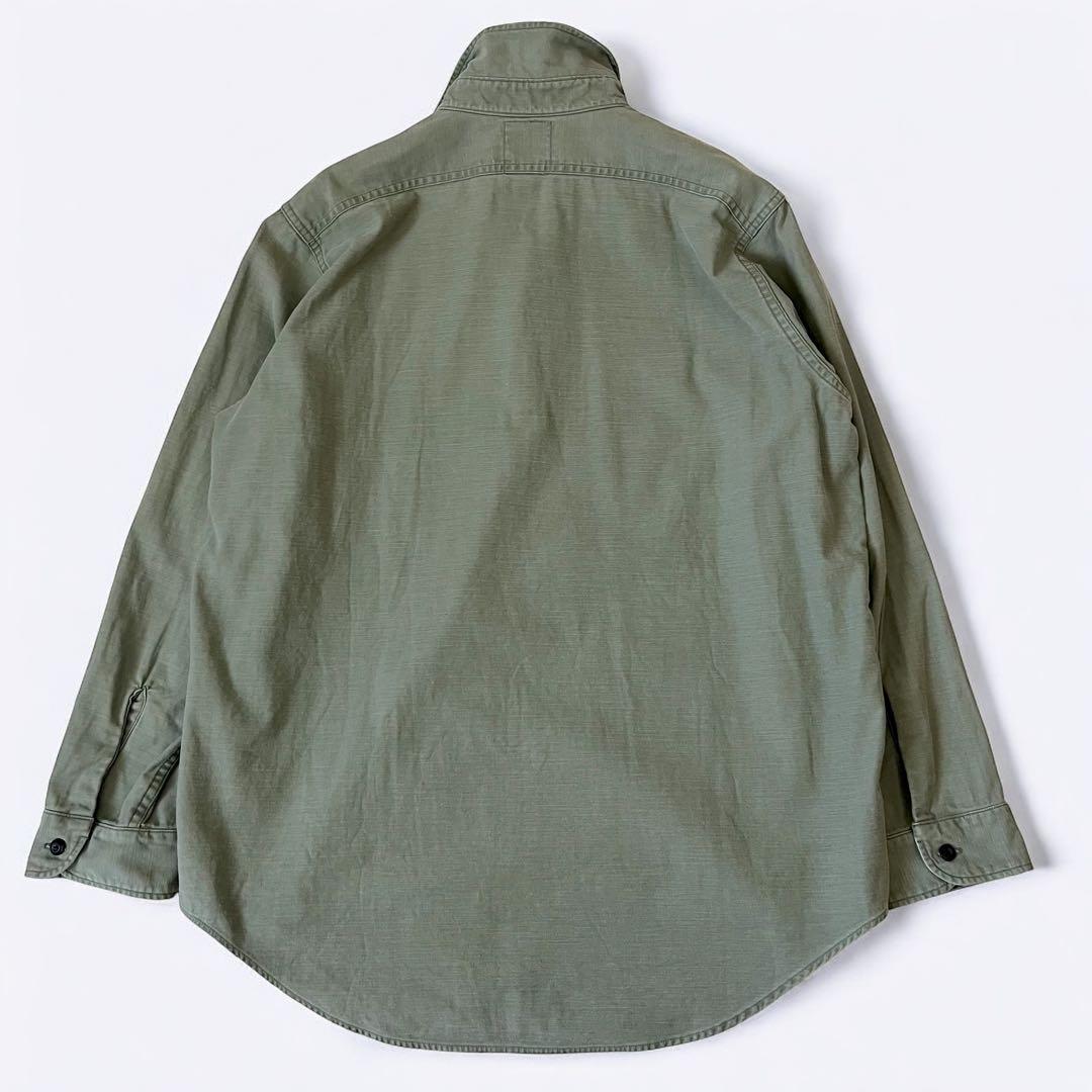 極美品 希少サイズ(2)マディソンブルー バックサテンハンプトンシャツ カーキ