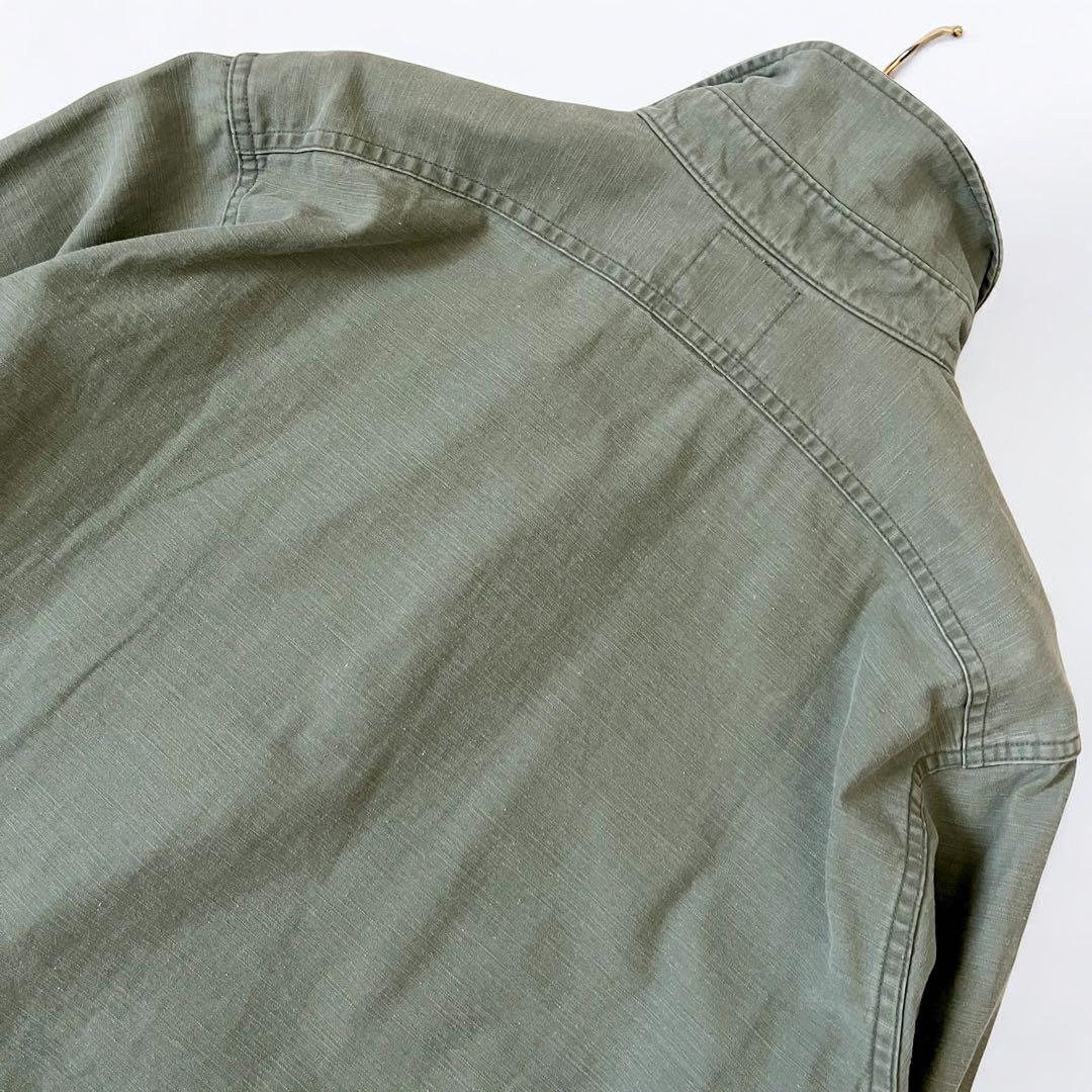 極美品 希少サイズ(2)マディソンブルー バックサテンハンプトンシャツ カーキ