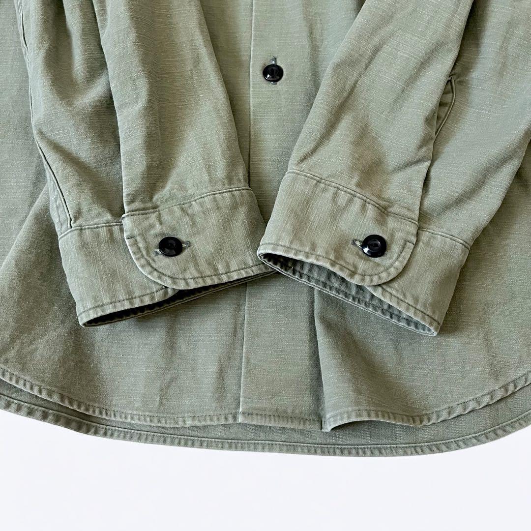 極美品 希少サイズ(2)マディソンブルー バックサテンハンプトンシャツ カーキ