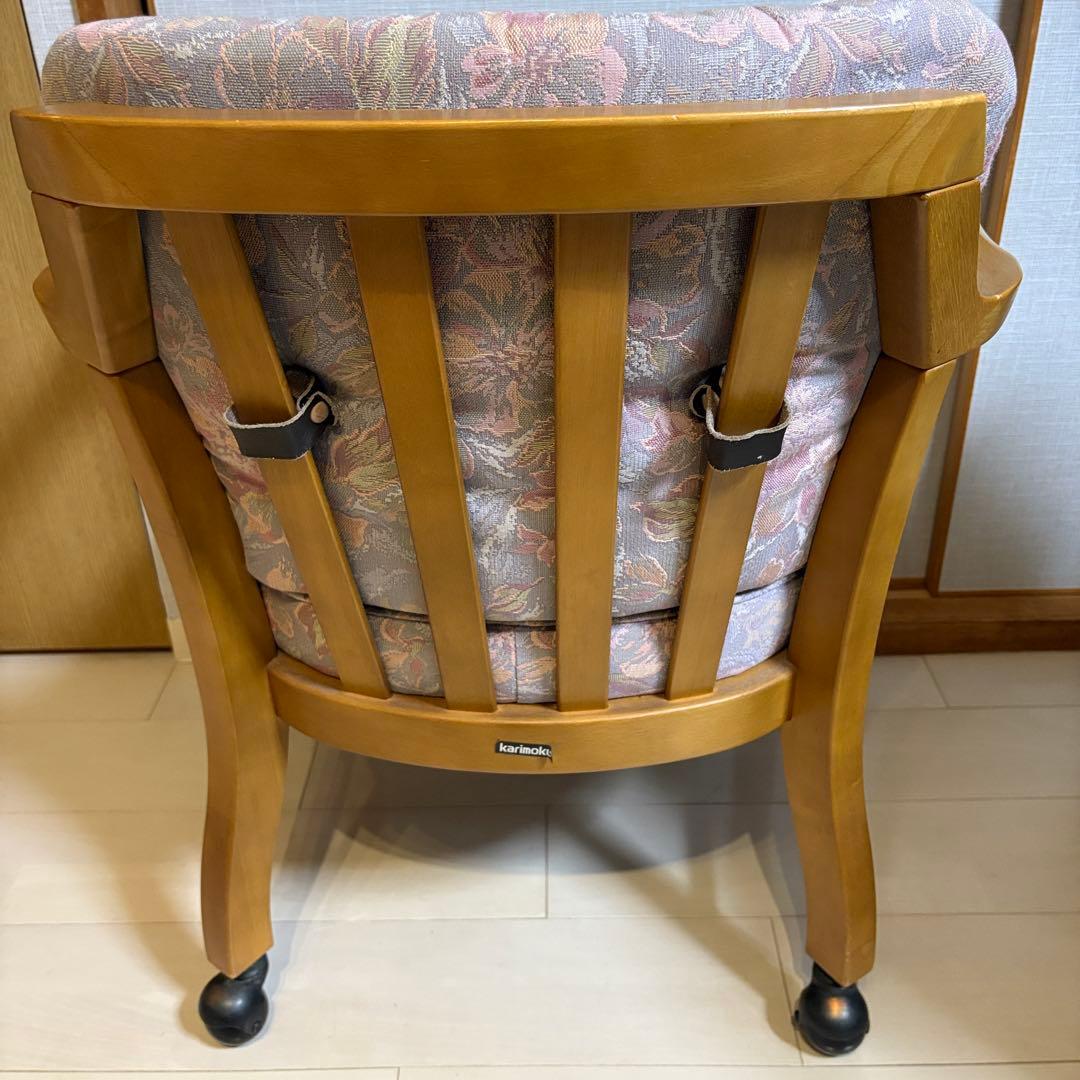 カリモク ダイニングチェア4脚セット キャスター付き karimoku