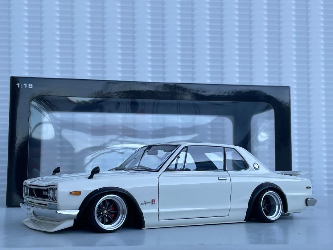 1/18 Aa ハコスカ ⭐新品(改)カスタム⭐深リムアルミ削り出しワタナベ