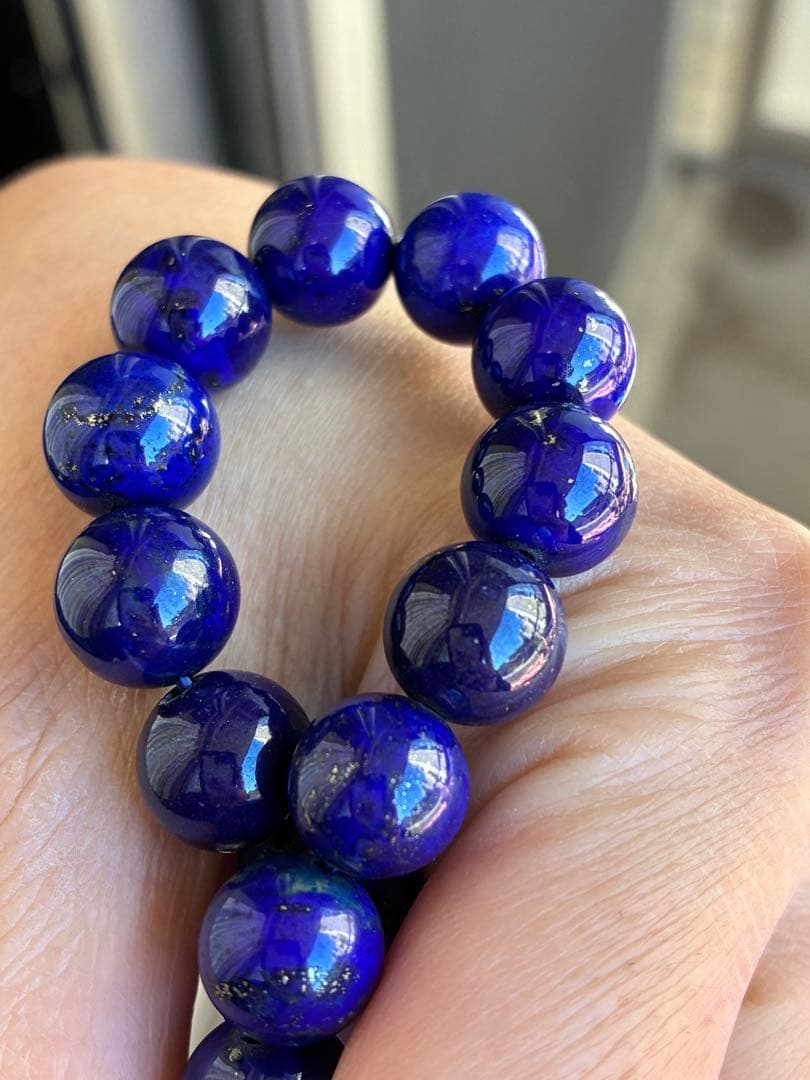 極上✨ロイヤルブルー　旧鉱山アフガニスタン産ラピスラズリのブレスレット