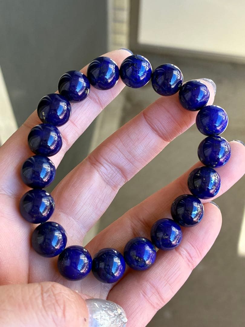 極上✨ロイヤルブルー　旧鉱山アフガニスタン産ラピスラズリのブレスレット
