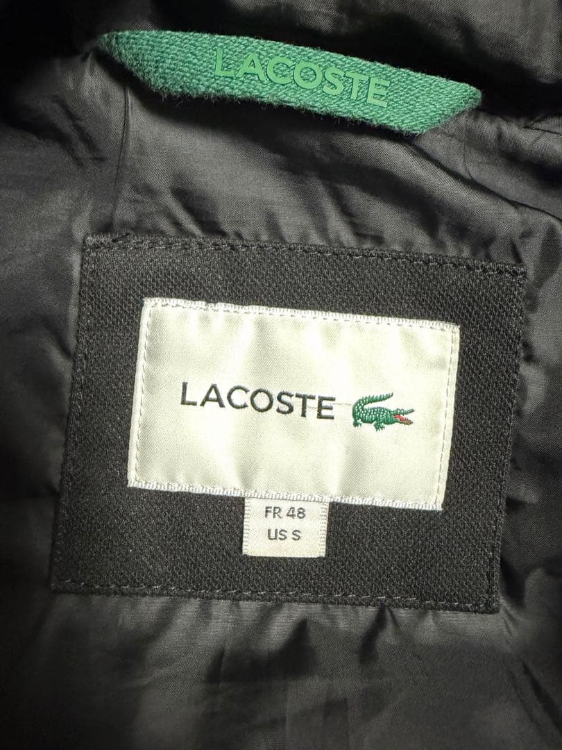 LACOSTE ラコステ ピケ ダウンジャケット 黒