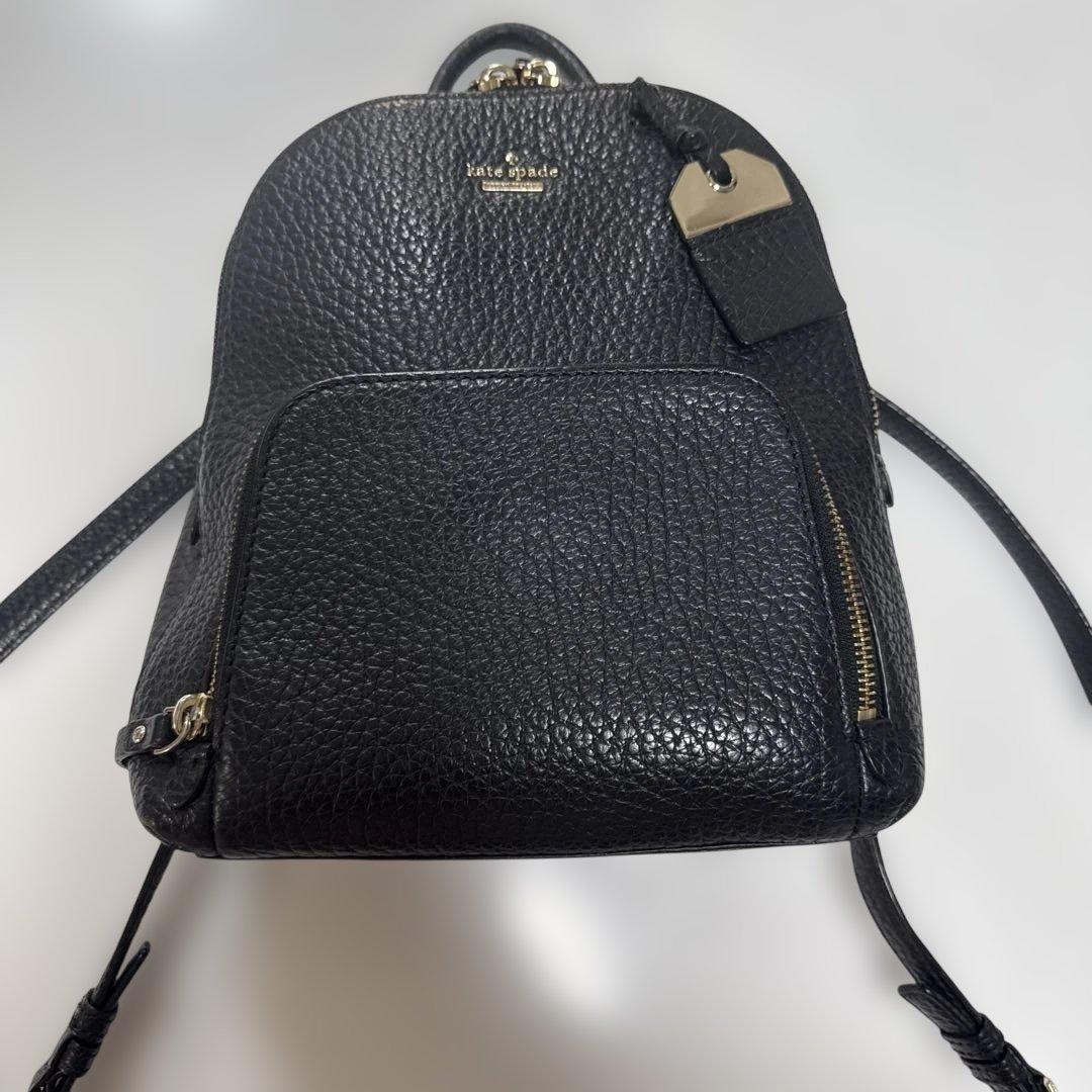 ⭐️kate spade NEW YORK ミニリュック ブラック　本革