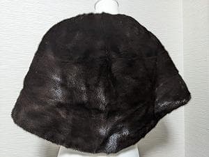 186 ミンク　毛皮　リアルファー　ショール　ケープ　ボレロ　ストール