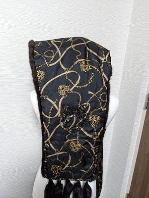 186 ミンク　毛皮　リアルファー　ショール　ケープ　ボレロ　ストール