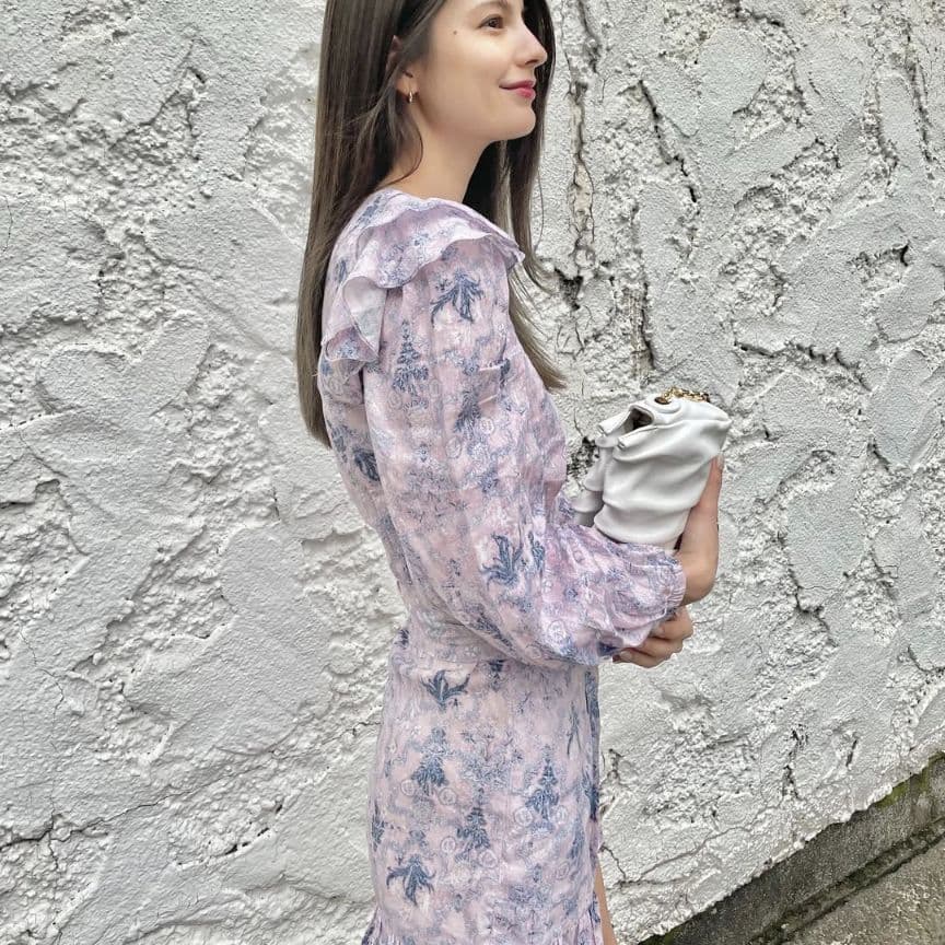 イザベルマランエトワール★ラッフルスリーブ ラップワンピース