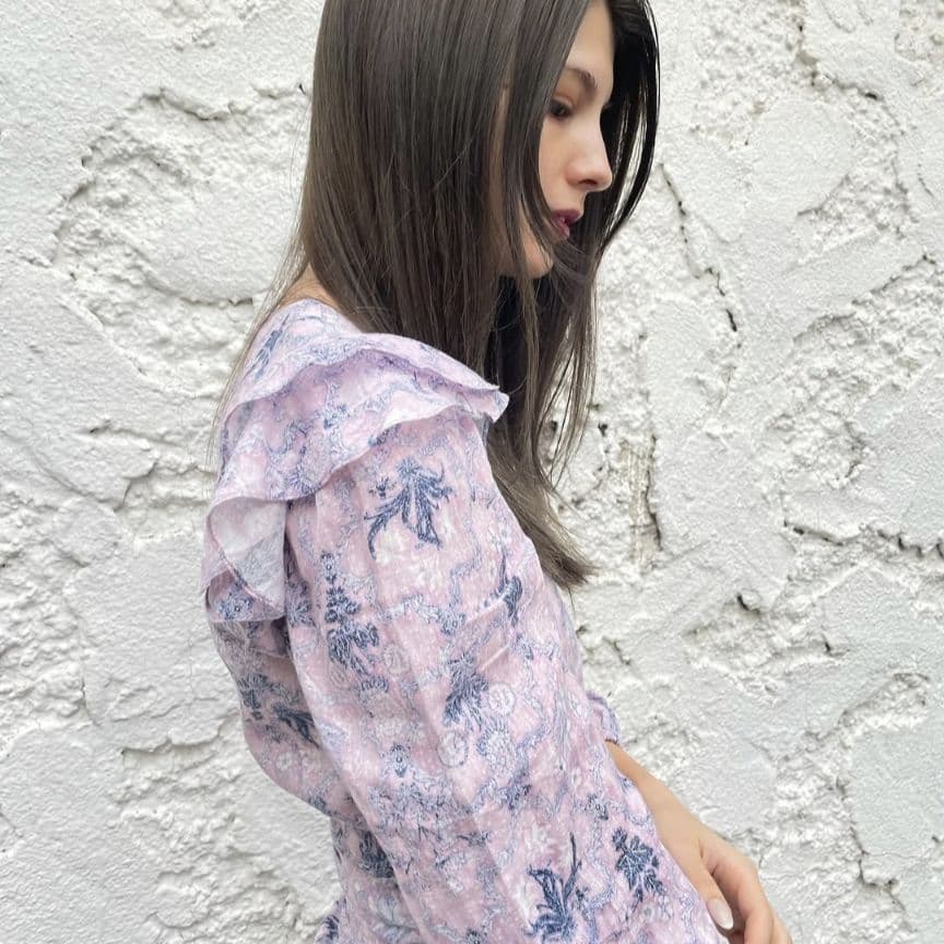 イザベルマランエトワール★ラッフルスリーブ ラップワンピース