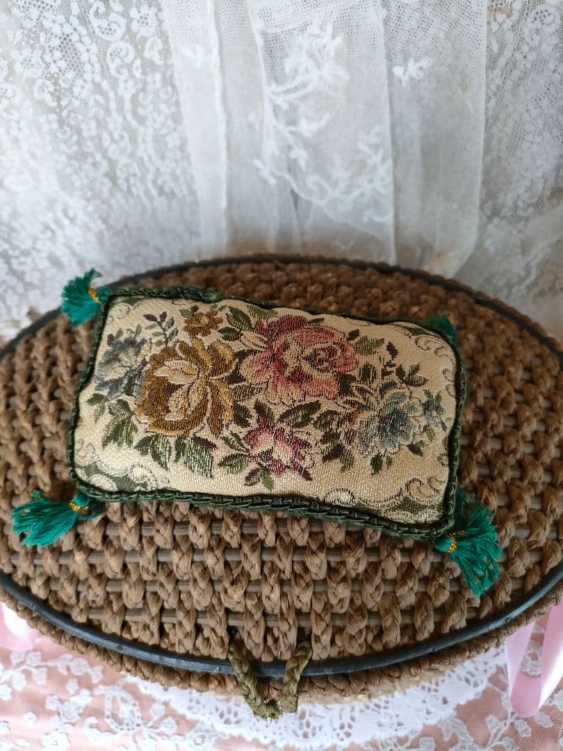 ☆シックで豪華なソーイングパニエセット・フランスアンティーク☆