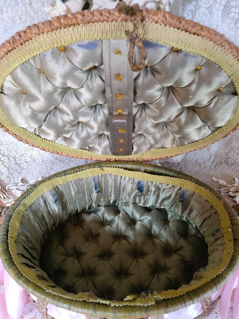 ☆シックで豪華なソーイングパニエセット・フランスアンティーク☆