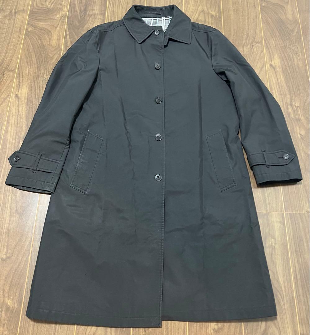 バーバリー ロング丈 ステンカラーコート チェック LLサイズ