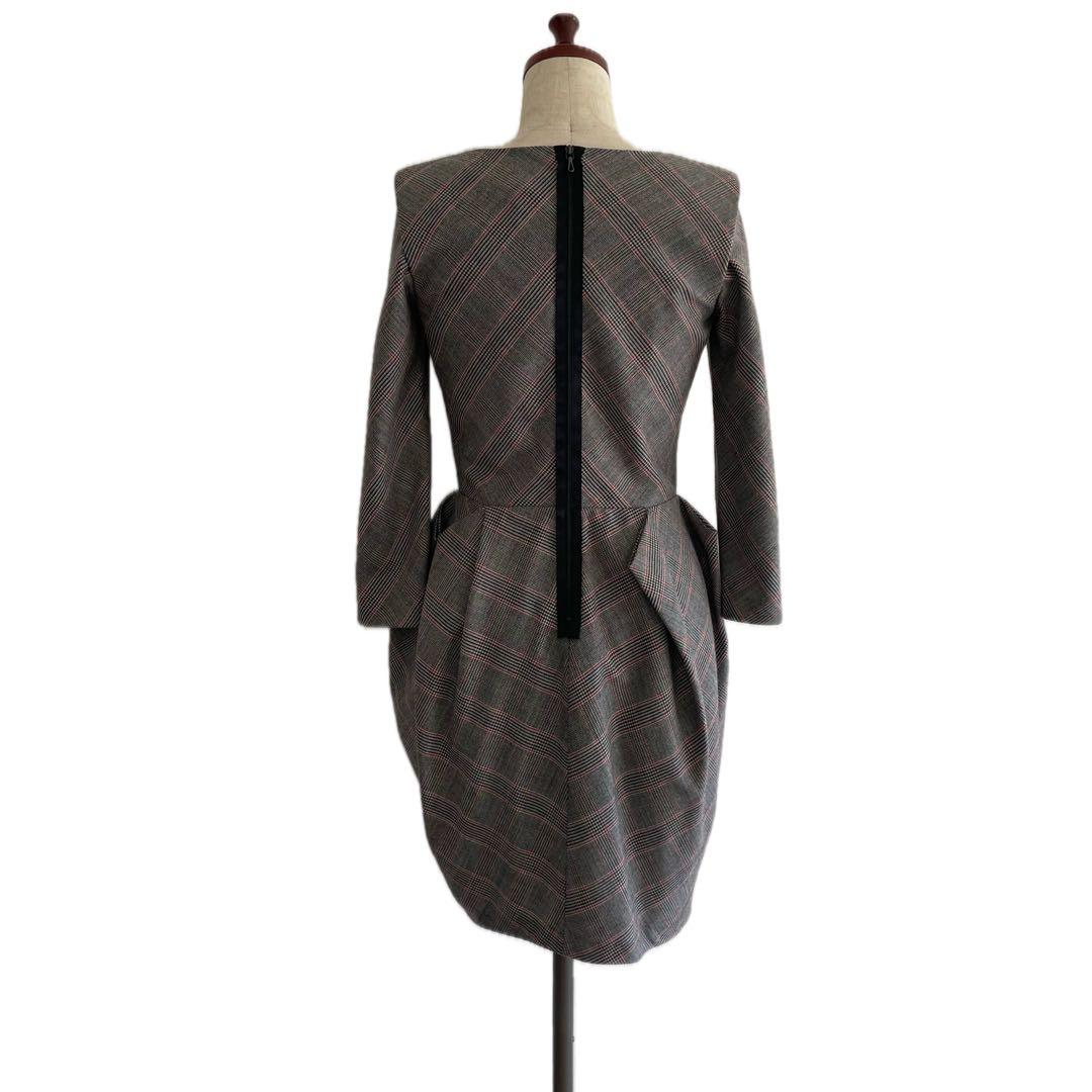 極美品 LANVIN ランバンオンブルー 変形ドレープ ワンピース ドレス