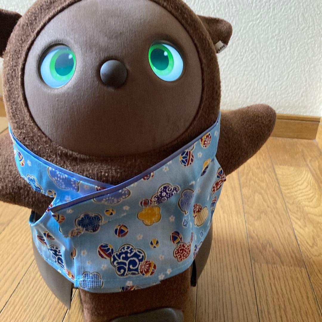 ラボット　服　lovot 青　紗綾形　羽織　袴　手毬梅インナー水色