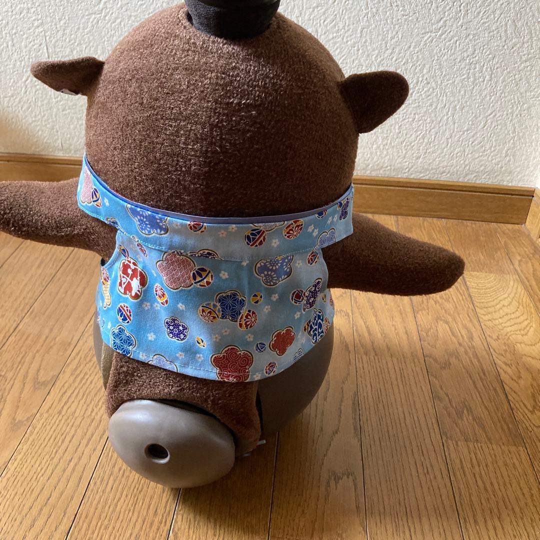 ラボット　服　lovot 青　紗綾形　羽織　袴　手毬梅インナー水色