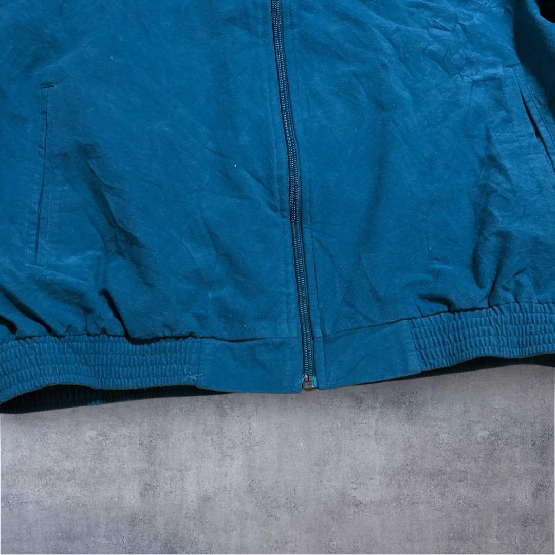 【M31】80-90sスペイン製adidasベロアトラックジャケット緑紺3ライン