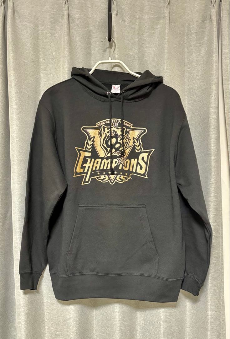 セ・リーグ優勝記念 ロゴ シルクゴールド パーカー 阪神タイガース Lサイズ