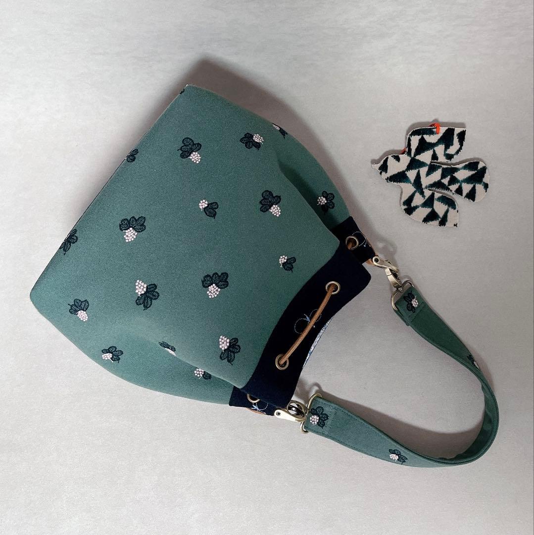 ハンドメイド　ミナペルホネン　ドローストリングバッグ⑅︎◡̈︎*