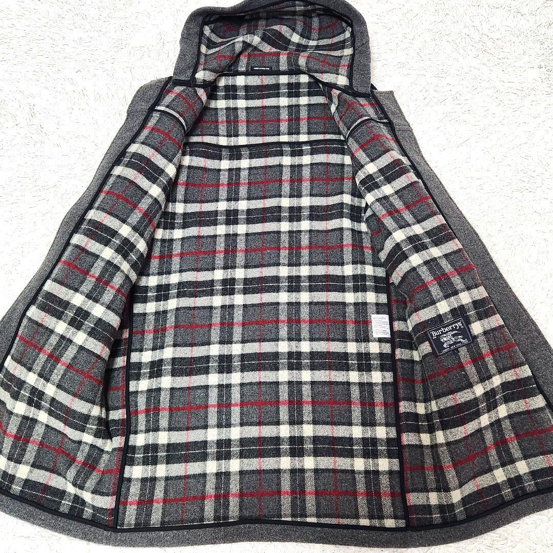✨美品✨バーバリー❣️ダッフルコート L グレー バーバリーチェック