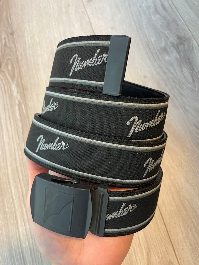 ナンバーナイン フェンダー ベルト 黒 グレー 初期 アーカイブ - メルカリ