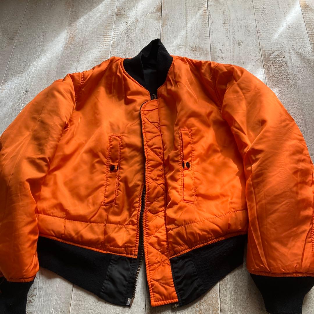 アルファ MA-1 M ブラック USA製 vintage 短丈 ショート丈